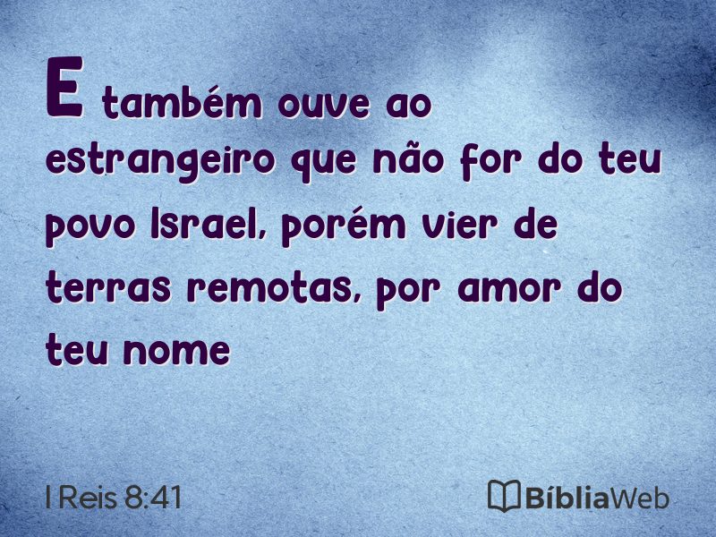 I Reis 8:41 em imagem para compartilhar