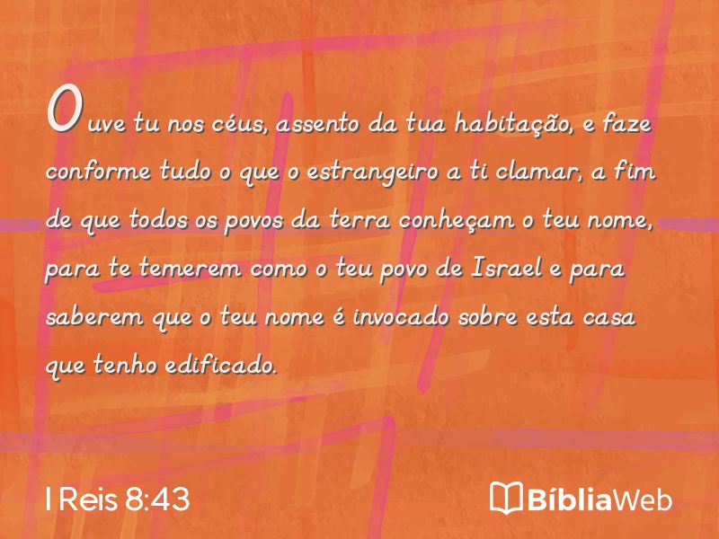 I Reis 8:43 em imagem para compartilhar