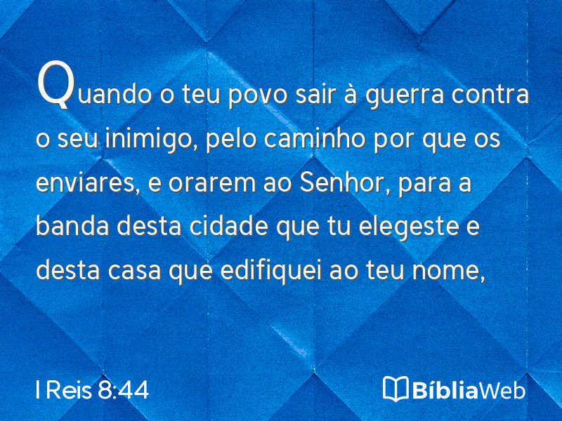 I Reis 8:44 em imagem para compartilhar