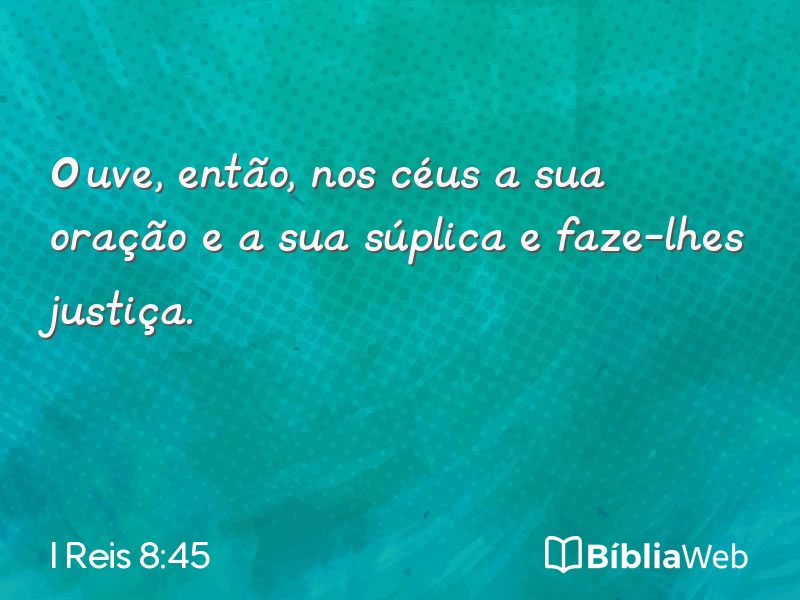 I Reis 8:45 em imagem para compartilhar