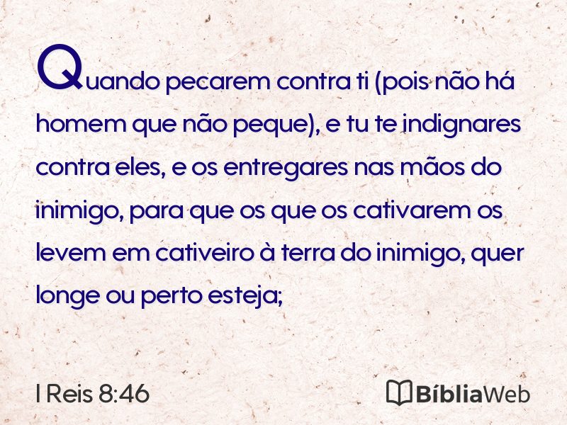 I Reis 8:46 em imagem para compartilhar