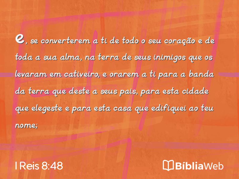 I Reis 8:48 em imagem para compartilhar