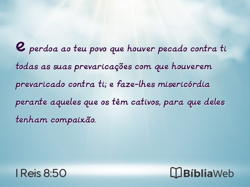 I Reis 8:50 em imagem para compartilhar