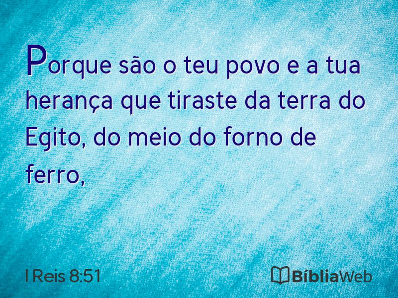 I Reis 8:51 em imagem para compartilhar
