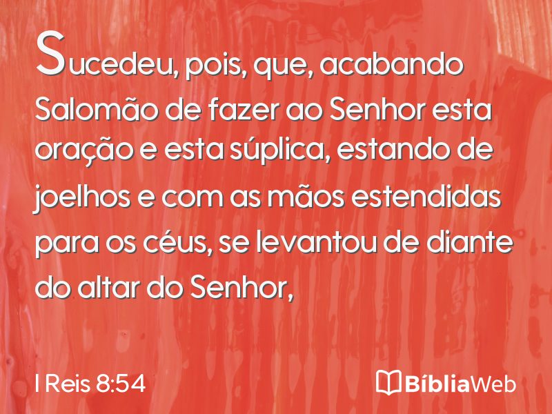 I Reis 8:54 em imagem para compartilhar
