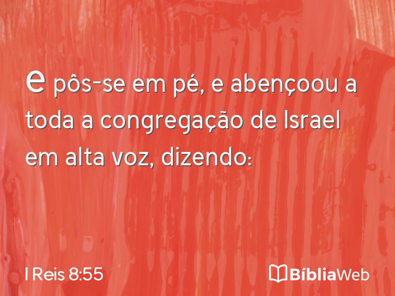 I Reis 8:55 em imagem para compartilhar