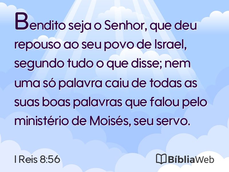 I Reis 8:56 em imagem para compartilhar
