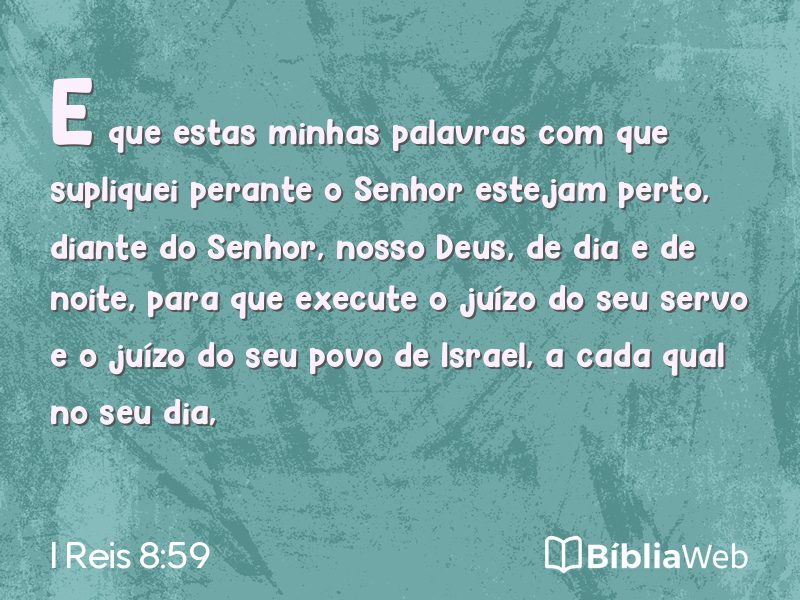 I Reis 8:59 em imagem para compartilhar