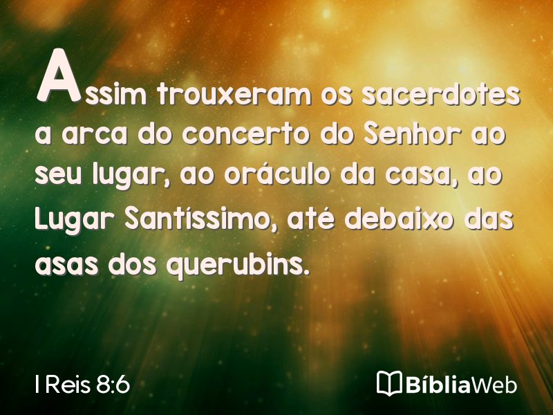 I Reis 8:6 em imagem para compartilhar