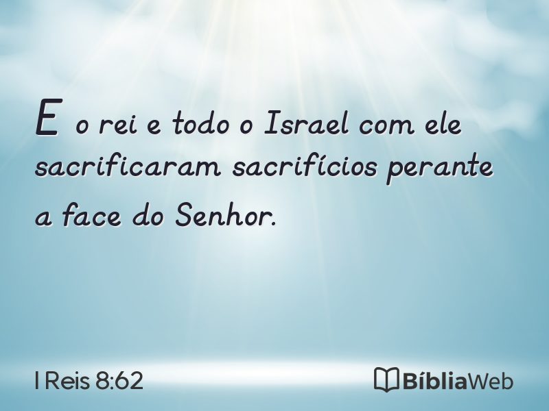 I Reis 8:62 em imagem para compartilhar