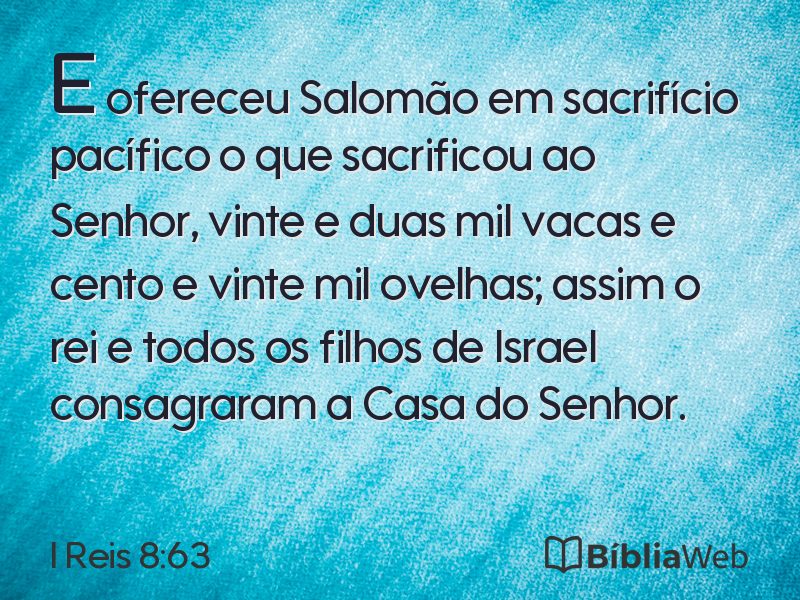 I Reis 8:63 em imagem para compartilhar