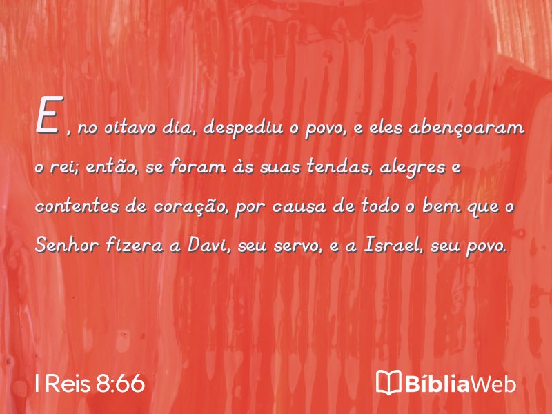 I Reis 8:66 em imagem para compartilhar