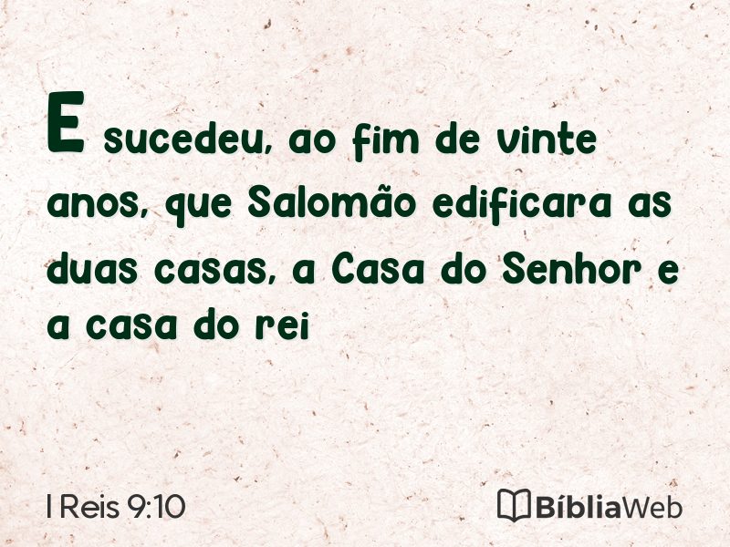 I Reis 9:10 em imagem para compartilhar