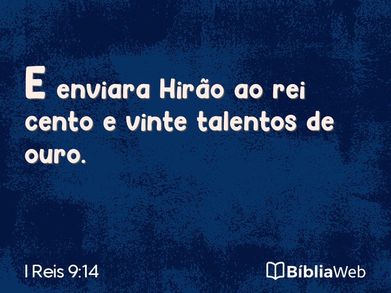 I Reis 9:14 em imagem para compartilhar