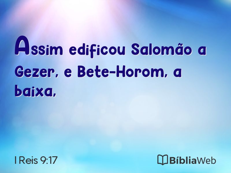I Reis 9:17 em imagem para compartilhar