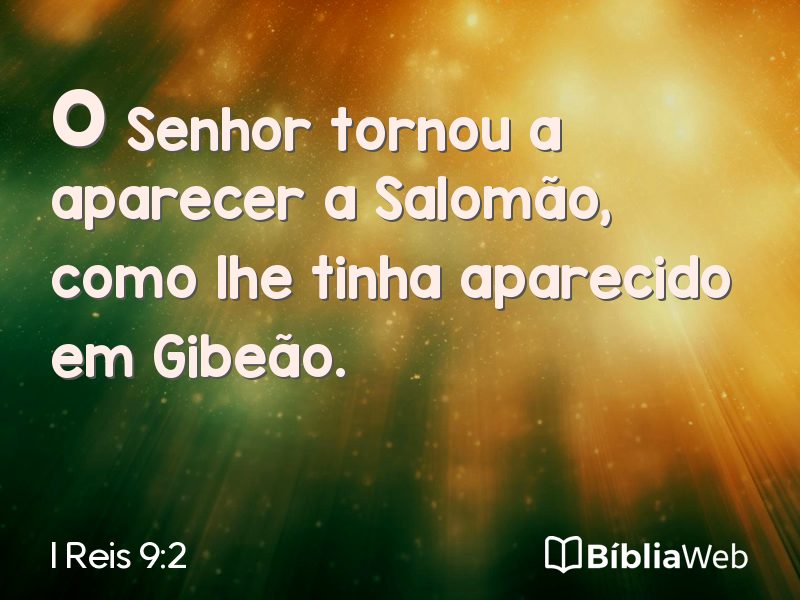 I Reis 9:2 em imagem para compartilhar