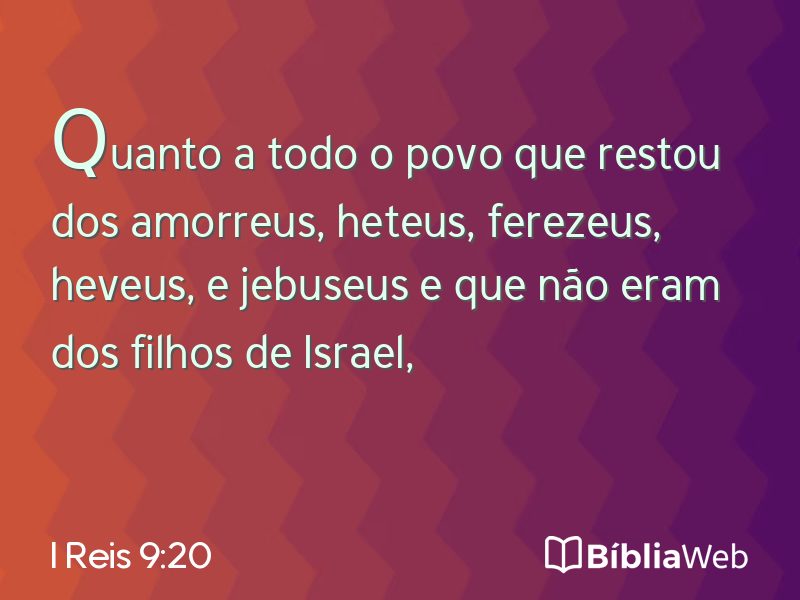 I Reis 9:20 em imagem para compartilhar