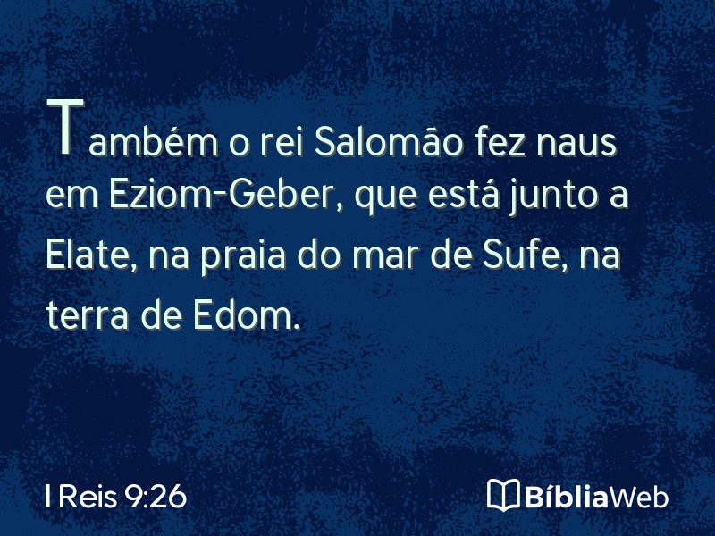 I Reis 9:26 em imagem para compartilhar