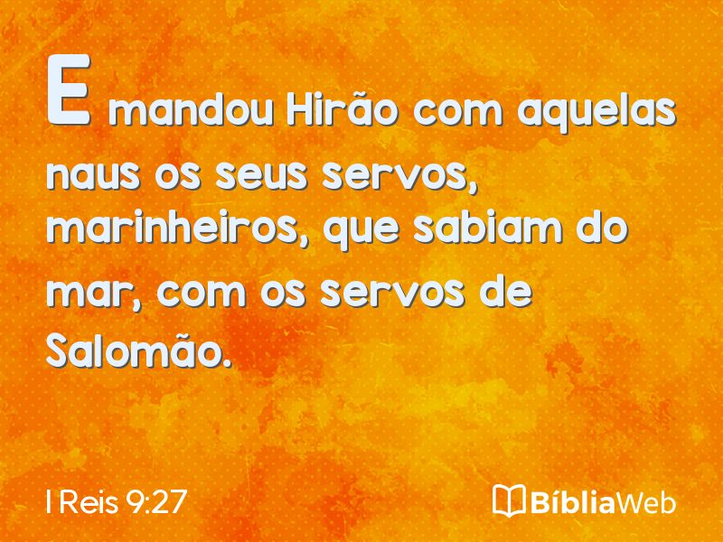 I Reis 9:27 em imagem para compartilhar
