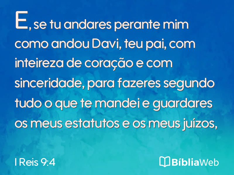 I Reis 9:4 em imagem para compartilhar