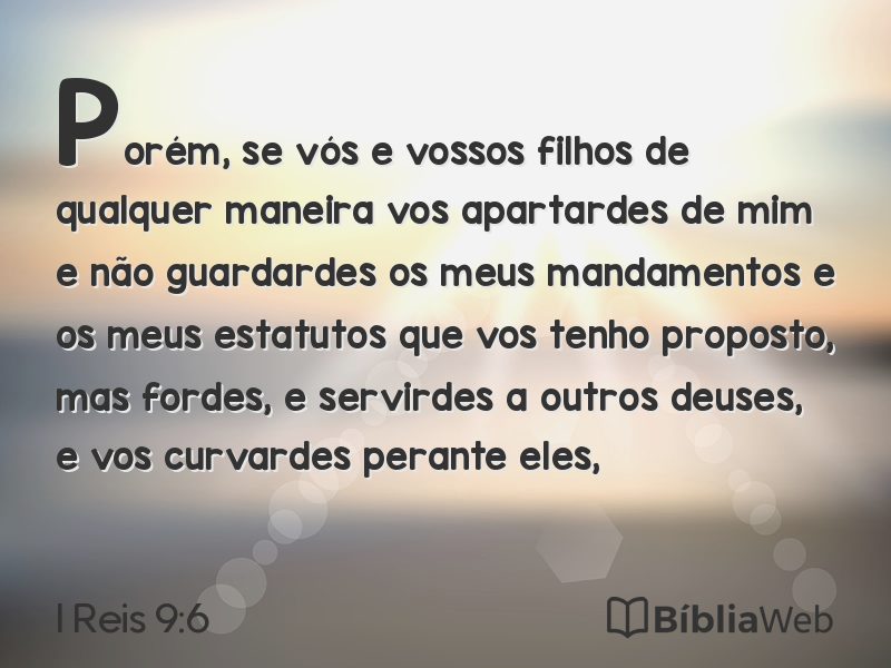 I Reis 9:6 em imagem para compartilhar