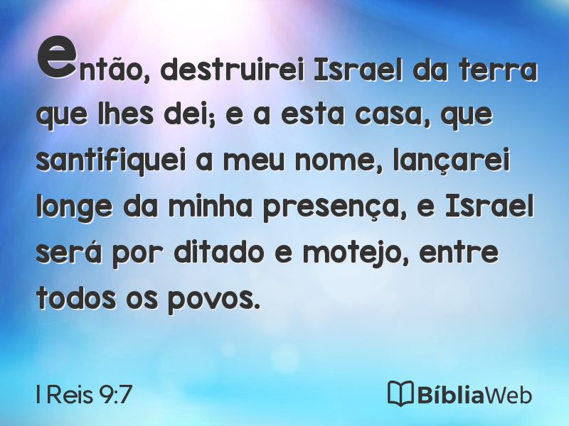 I Reis 9:7 em imagem para compartilhar