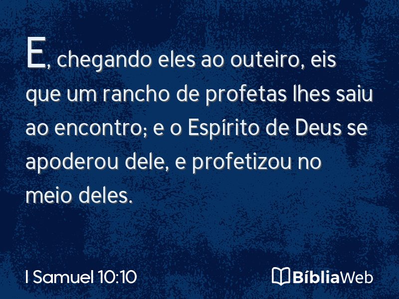 I Samuel 10:10 em imagem para compartilhar