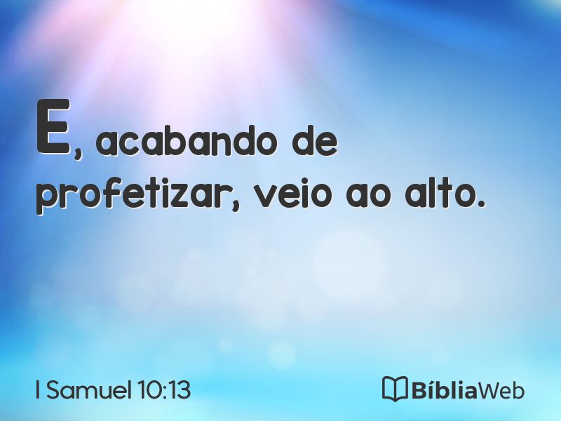 I Samuel 10:13 em imagem para compartilhar