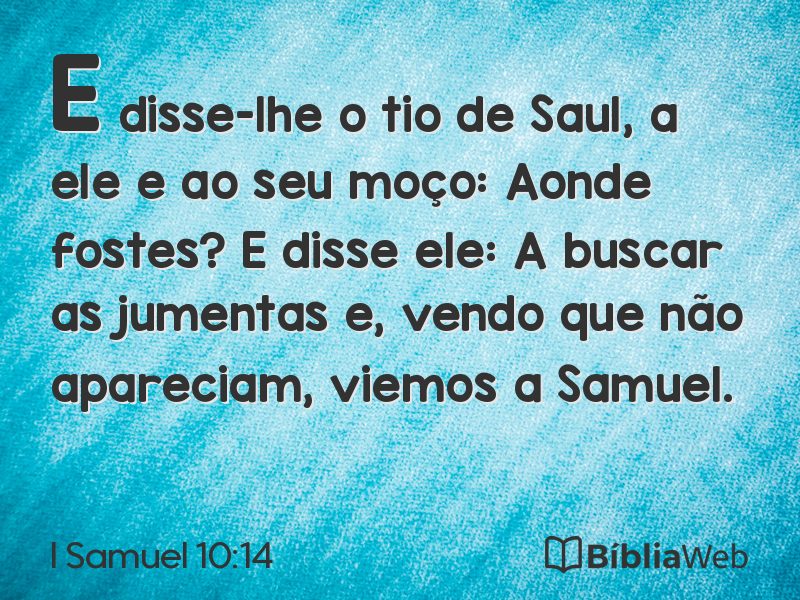 I Samuel 10:14 em imagem para compartilhar