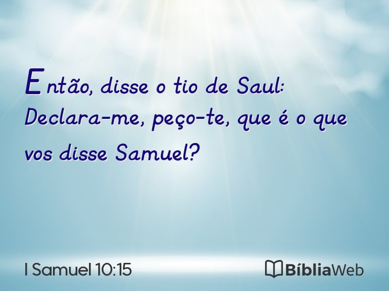I Samuel 10:15 em imagem para compartilhar