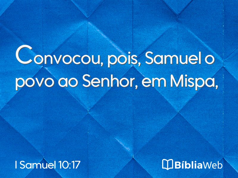 I Samuel 10:17 em imagem para compartilhar