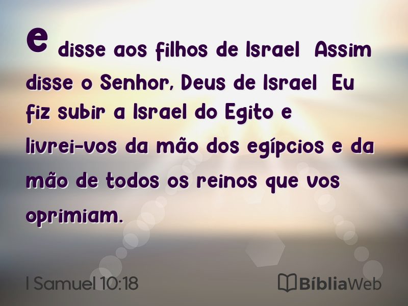 I Samuel 10:18 em imagem para compartilhar