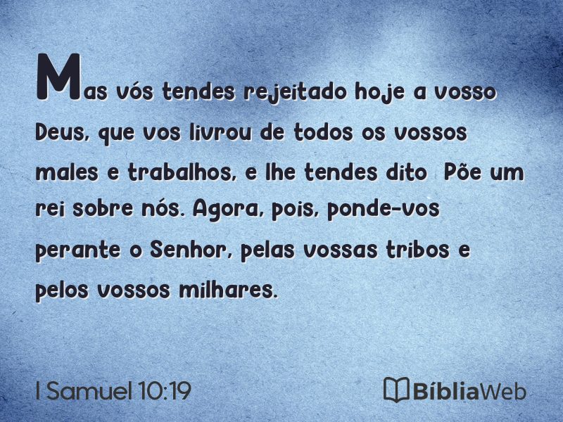 I Samuel 10:19 em imagem para compartilhar