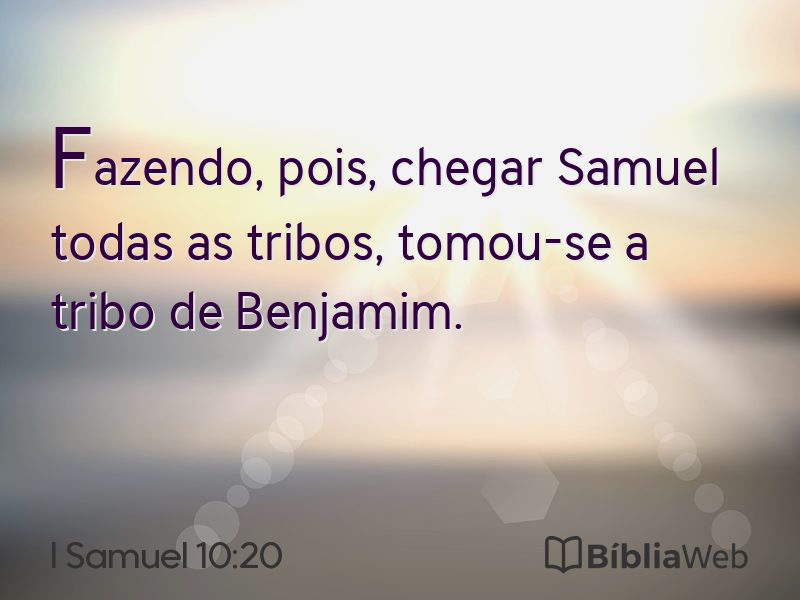 I Samuel 10:20 em imagem para compartilhar