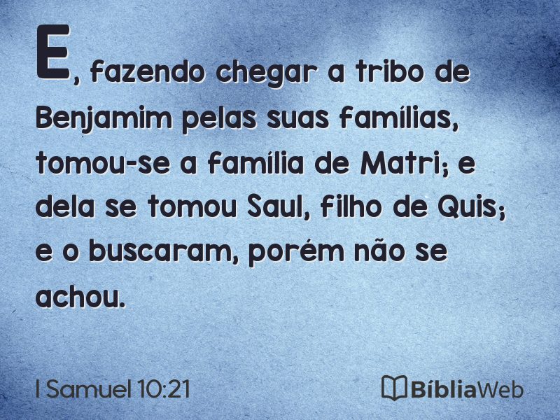 I Samuel 10:21 em imagem para compartilhar