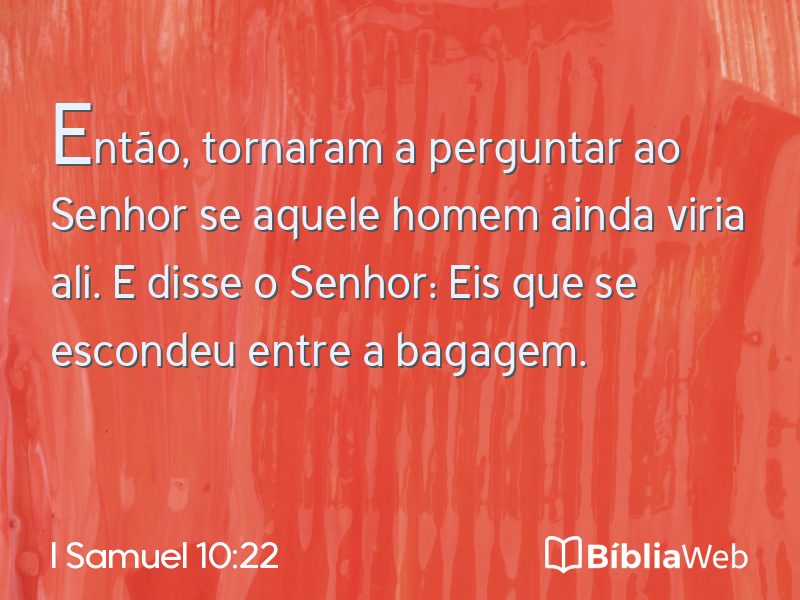 I Samuel 10:22 em imagem para compartilhar