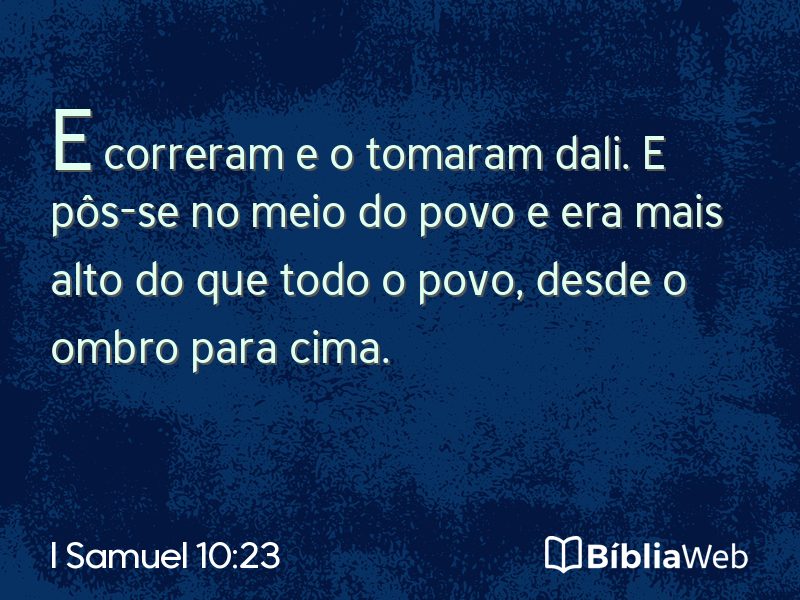 I Samuel 10:23 em imagem para compartilhar