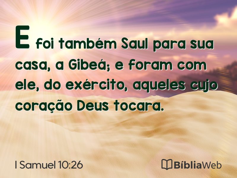 I Samuel 10:26 em imagem para compartilhar