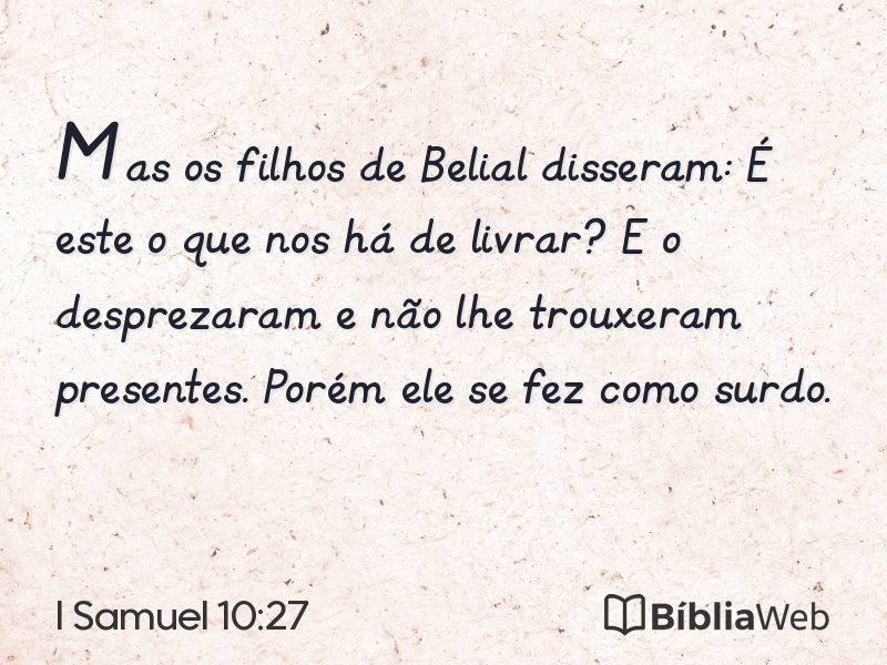 I Samuel 10:27 em imagem para compartilhar