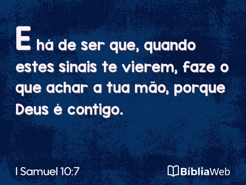 I Samuel 10:7 em imagem para compartilhar
