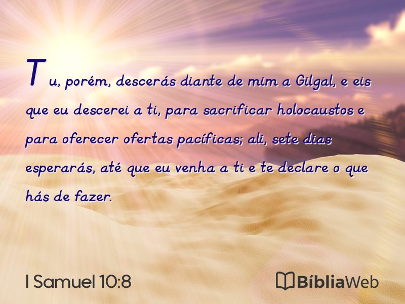I Samuel 10:8 em imagem para compartilhar