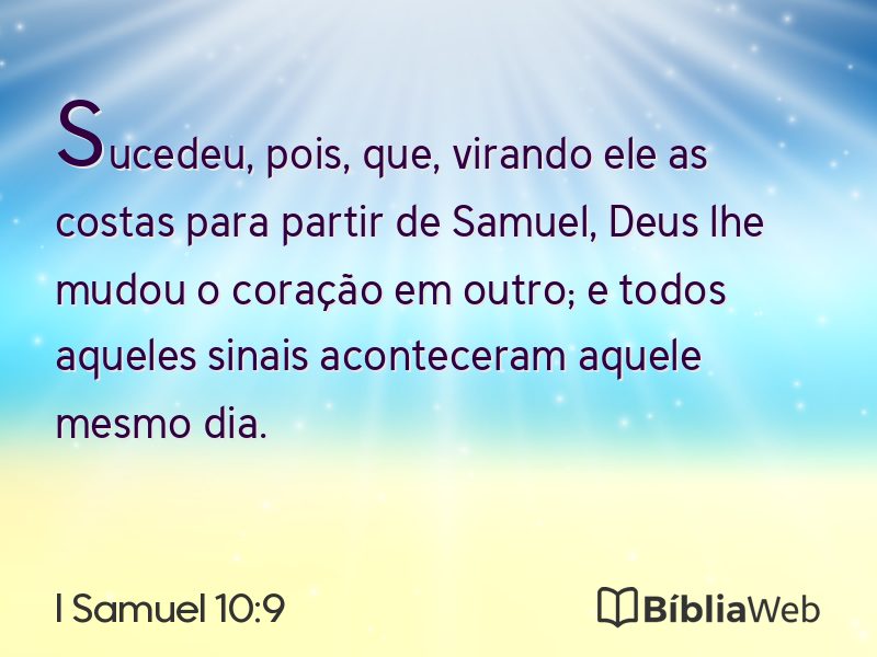 I Samuel 10:9 em imagem para compartilhar
