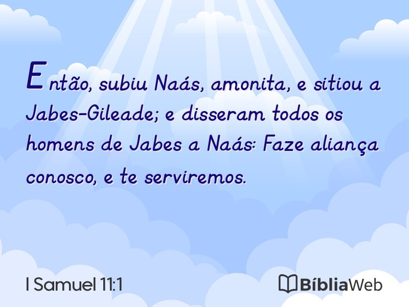 I Samuel 11:1 em imagem para compartilhar