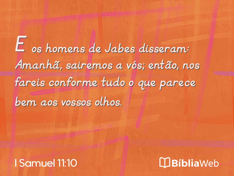 I Samuel 11:10 em imagem para compartilhar