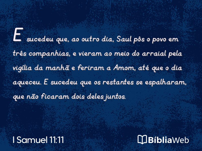 I Samuel 11:11 em imagem para compartilhar