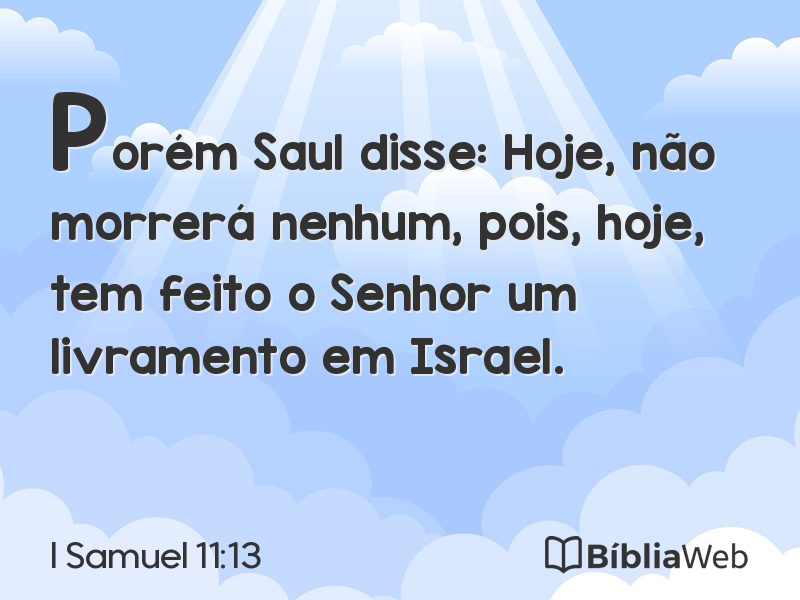 I Samuel 11:13 em imagem para compartilhar