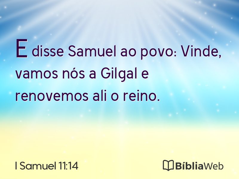 I Samuel 11:14 em imagem para compartilhar