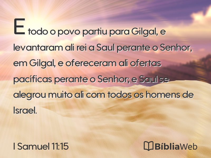 I Samuel 11:15 em imagem para compartilhar