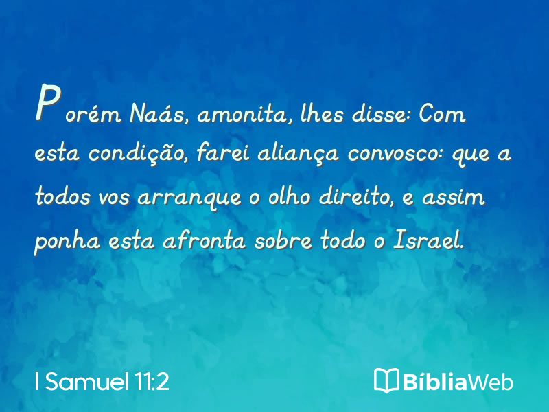 I Samuel 11:2 em imagem para compartilhar
