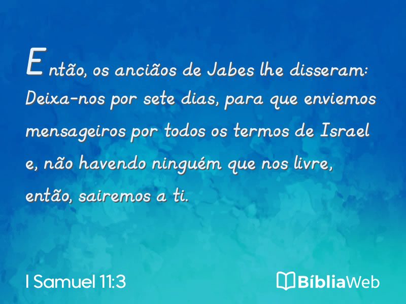 I Samuel 11:3 em imagem para compartilhar